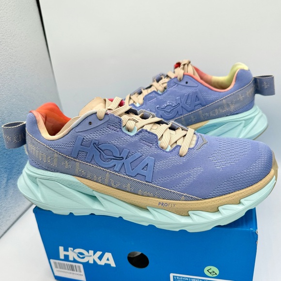 NWT Hoka Elevon 2 Running Shoes Mental Health Sneakers Unisex Purple Blue Glass - Picture 2 of 16